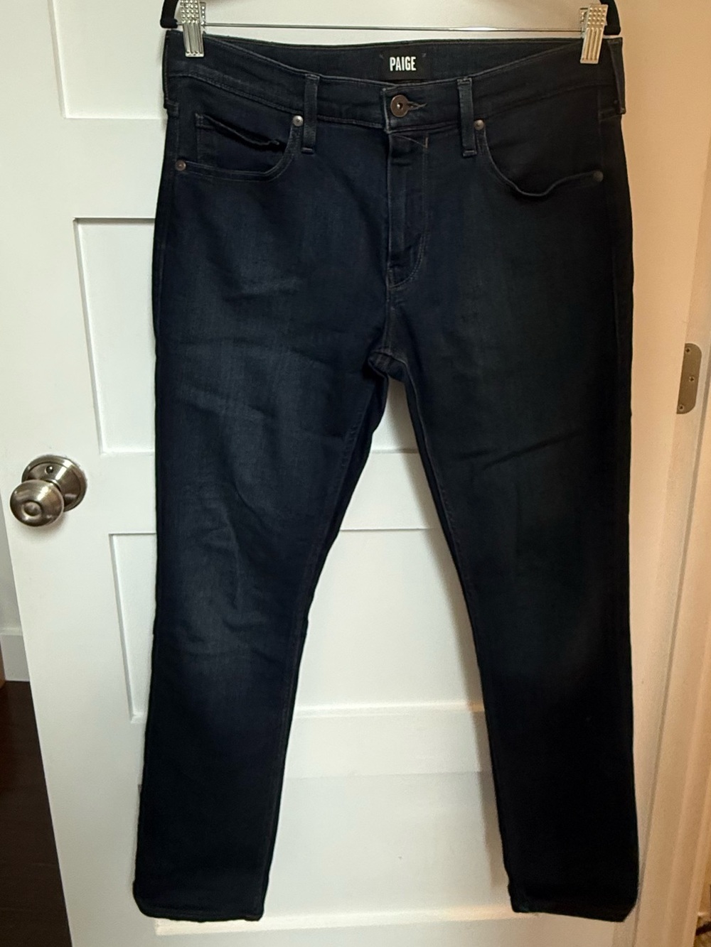 PAIGE Federal Slim Straight Jeans Men’s 31x30 Cellar Dark Wash Premium Denim